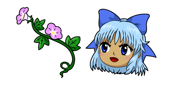 Touhou Project Cirno and Flowers Cursor