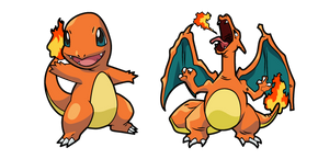 Pokemon Charmander and Charizard Cursor