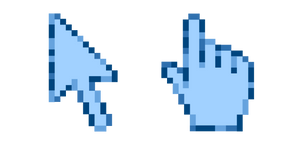 Blue Winter Lake Pixel Cursor