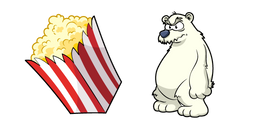 Курсор Club Penguin Herbert P. Bear and Popcorn