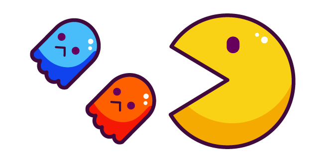 Cute Pac-Man and Ghosts курсор