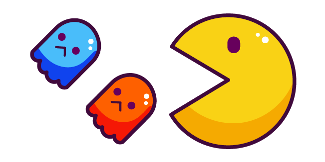 Cute Pac-Man and Ghosts Cursor