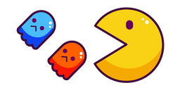 Cute Pac-Man and Ghosts Curseur