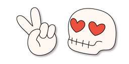 VSCO Girl Skeleton and Peace Cursor