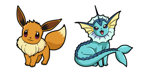 Pokemon Eevee and Vaporeon Cursor