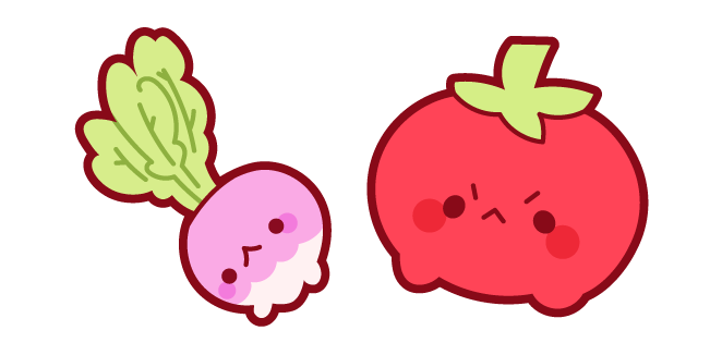 Cute Radish and Tomato Cursor