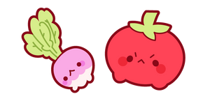 Cute Radish and Tomato Curseur