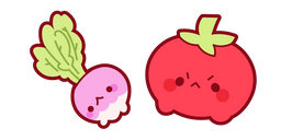 Cute Radish and Tomato Cursor