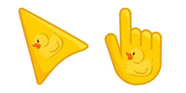 Yellow Bath Duck on Yellow Background курсор