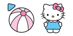 Hello Kitty and a Pink Beach Ball cursor