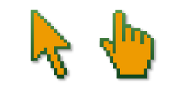 Orange Fruit Pixel Cursor