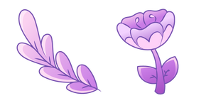 Purple Leaf and Flower Cursor
