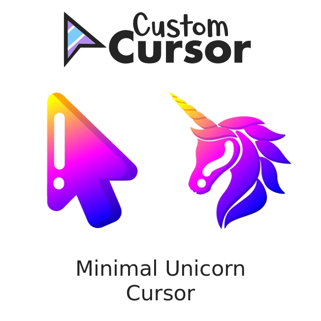 Minimal Gradient Unicorn cursor – Custom Cursor