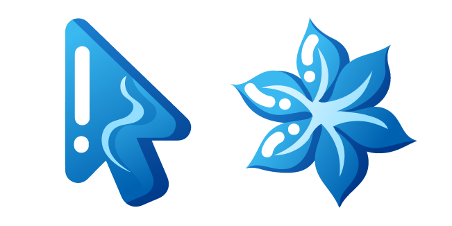 Minimal Gradient Blue Flower Cursor