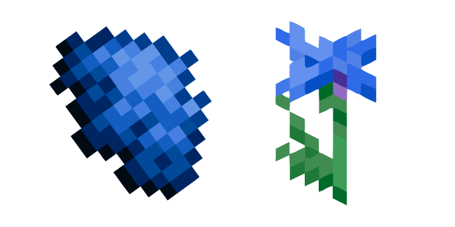 Minecraft Blue Dye and Cornflower Cursor