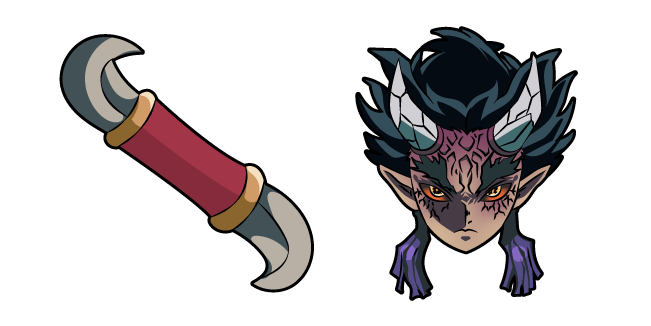 Demon Slayer Zohakuten and Double-Bladed Dagger Cursor