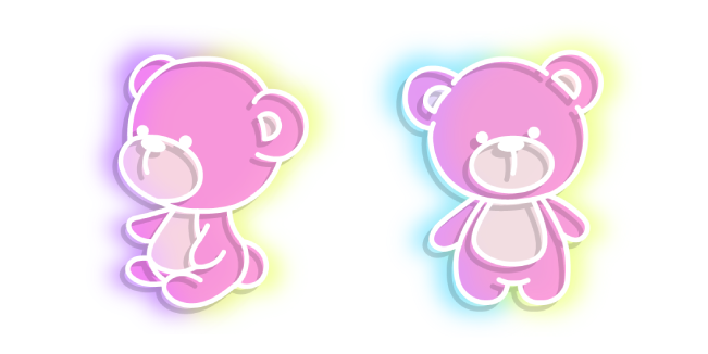 Neon Bear Pink Toy Cursor