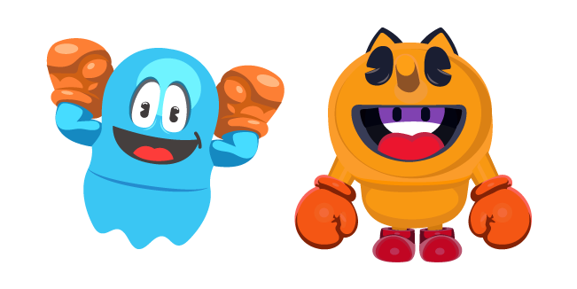 Fall Guys Pac-Man and Inky Costume Cursor