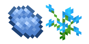 Minecraft Light Blue Dye and Blue Orchid cursor