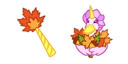 Cute Duck Unicorn Autumn Bouquet Cursor