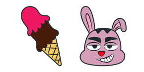PaRappa the Rapper Gaster and Ice Cream Curseur