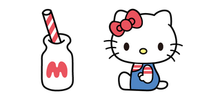 Hello Kitty and Milk Curseur
