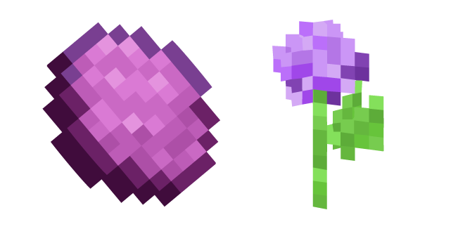 Minecraft Magenta Dye and Allium Cursor