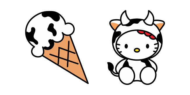 Hello Kitty Cow and Ice Cream курсор