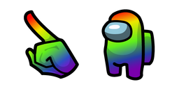 Among Us Rainbow Character Cursor