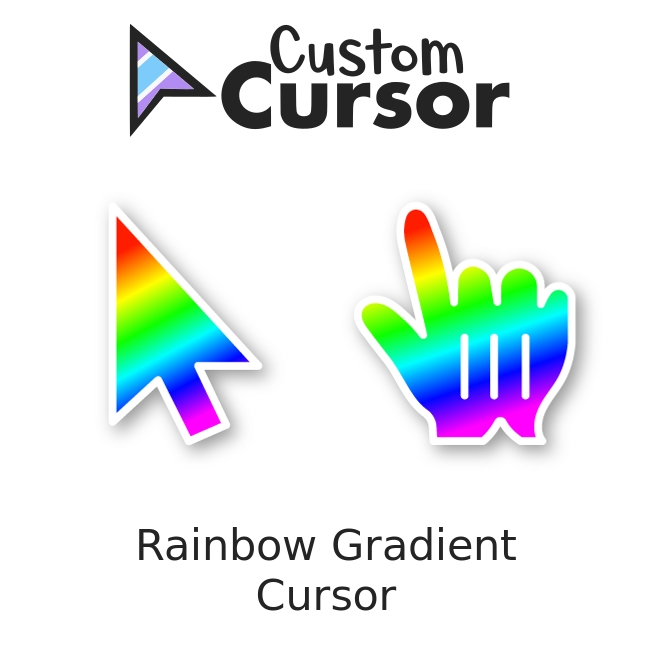 Black Rainbow Stroke Gradient Animated Cursor - Chroma Cursor