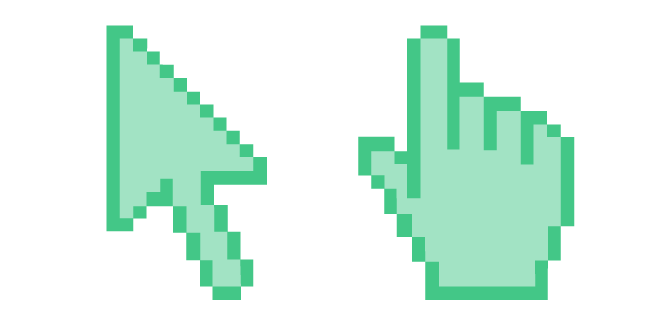Magic Mint Green Pixel Cursor