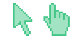 Magic Mint Green Pixel Cursor