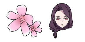 Demon Slayer Ruka Rengoku and Sakura Flowers cursor