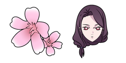 Demon Slayer Ruka Rengoku and Sakura Flowers Cursor