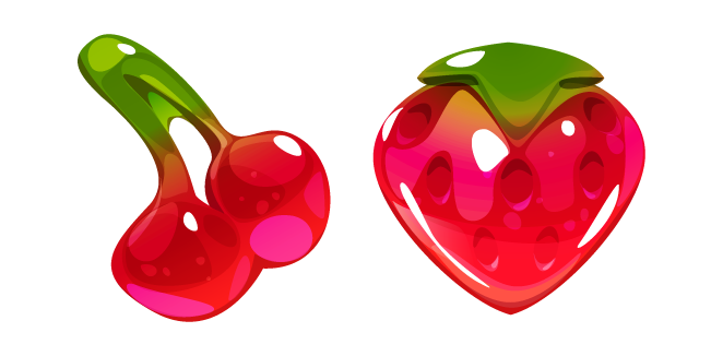 Gummy Cherry and Strawberry Candy Cursor