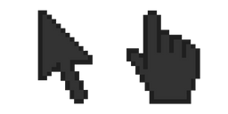 Jet Black Pixel Cursor