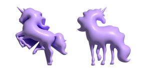 Simple 3D Purple Unicorn Curseur