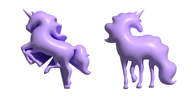 Simple 3D Purple Unicorn Cursor