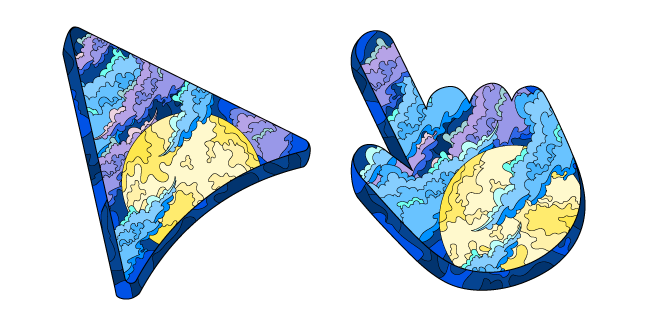 Art Moon on a Cloudy Sky курсор