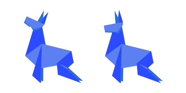 Origami Dobermann Dog Cursor