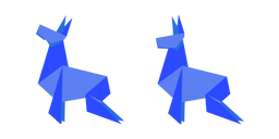 Origami Dobermann Dog Cursor