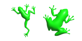 Simple 3D Green Frog Cursor