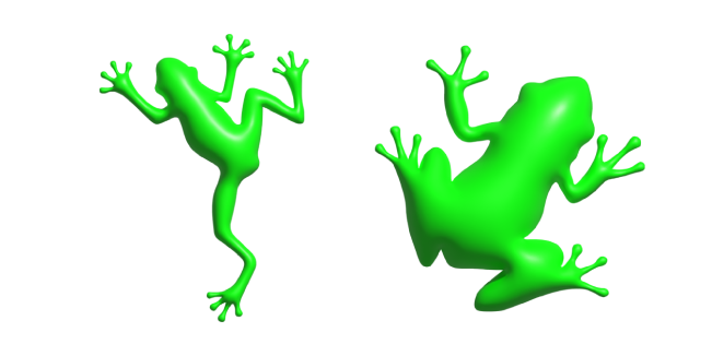 Simple 3D Green Frog Cursor