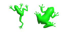 Simple 3D Green Frog Curseur