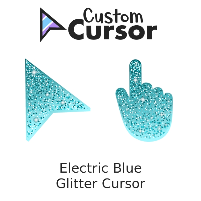 Electric Blue Glitter cursor – Custom Cursor