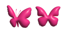 Simple 3D Butterfly Pink Cursor