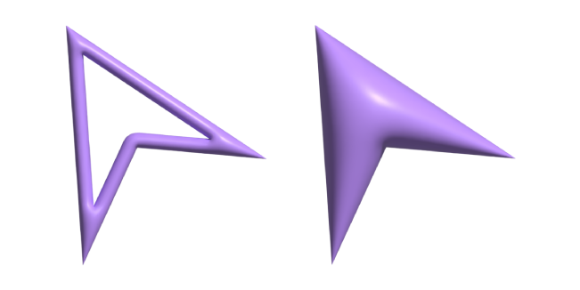 Simple 3D Purple Arrow Cursor