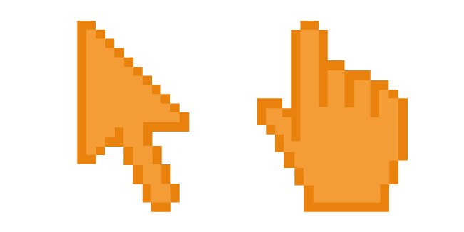 Carrot Orange Pixel курсор