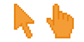 Carrot Orange Pixel cursor