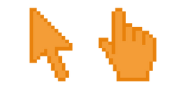 Carrot Orange Pixel Cursor